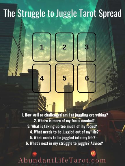 The Struggle to Juggle Tarot Spread